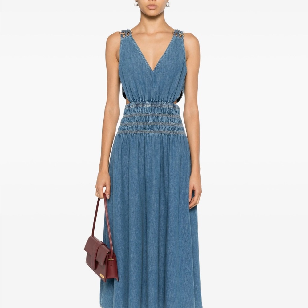 Maje denim maxi dress